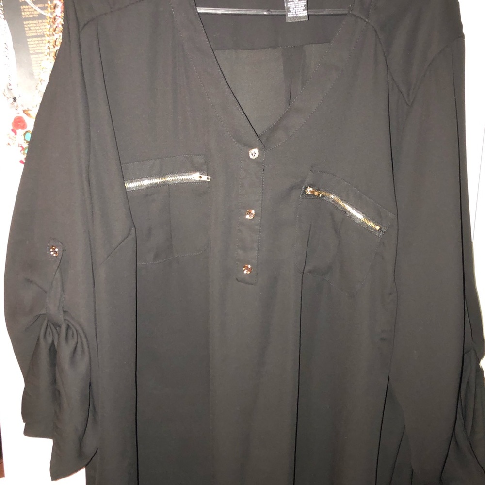 Black Justify Polyester Top